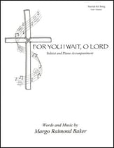 For You I Wait, O Lord Vocal Solo & Collections sheet music cover